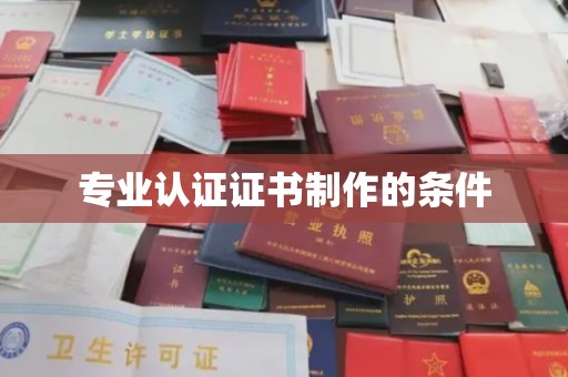通川专业认证证书制作的条件