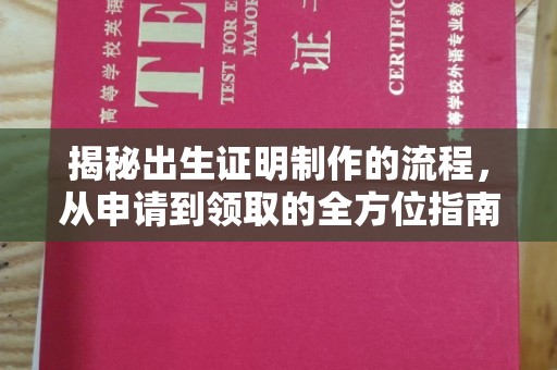 通川揭秘出生证明制作的流程，从申请到领取的全方位指南