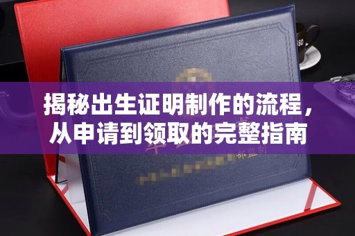 通川揭秘出生证明制作的流程，从申请到领取的完整指南