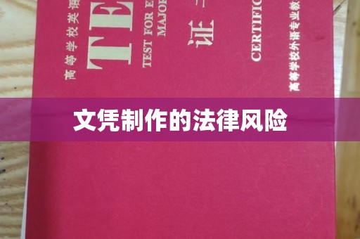 通川文凭制作的法律风险