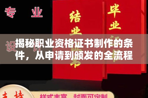 通川揭秘职业资格证书制作的条件，从申请到颁发的全流程解析