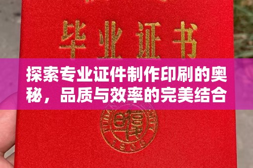 通川探索专业证件制作印刷的奥秘，品质与效率的完美结合