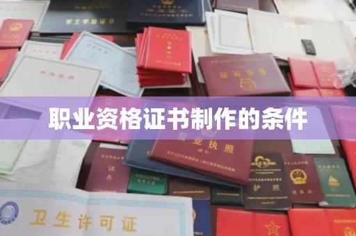 通川职业资格证书制作的条件