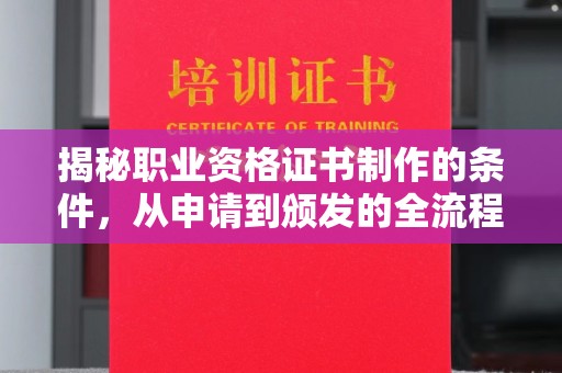通川揭秘职业资格证书制作的条件，从申请到颁发的全流程解析