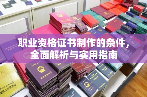 通川职业资格证书制作的条件，全面解析与实用指南
