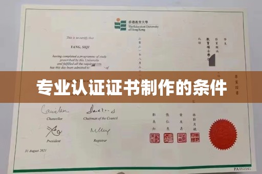 通川专业认证证书制作的条件