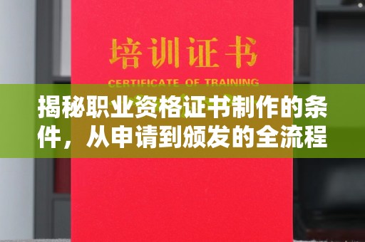 通川揭秘职业资格证书制作的条件，从申请到颁发的全流程解析